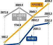 카카오·케이뱅크 씬파일러 대출, 5대 은행보다 2배 더 많았다