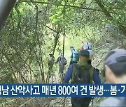 경남 산악사고 매년 800여 건 발생…봄·가을 많아