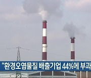 “환경오염물질 배출기업 44%에 부과금”