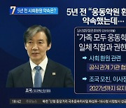 조국, 5년 전 사회환원 약속은?