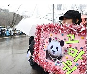 ‘영원한 아기 판다’ 푸바오, 중국으로 떠나…6000명 팬들 눈물 속에 배웅