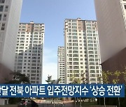 지난달 전북 아파트 입주전망지수 ‘상승 전환’