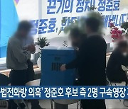 ‘불법전화방 의혹’ 정준호 후보 측 2명 구속영장 기각