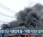 대구공항 인근 식품업체 불…“비행 지장은 없어”