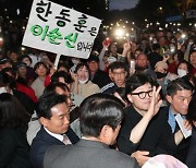 한동훈 "접전 지역서 골든크로스… 범죄자 독재 막아달라"