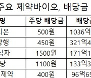 제약업계, 실적 호재에 배당금 늘린다