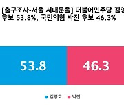 [출구조사-서울 서대문을] 더불어민주당 김영호 53.8%, 국민의힘 박진 46.3%