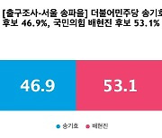 [출구조사-서울 송파을] 국민의힘 배현진 53.1%, 더불어민주당 송기호 46.9%