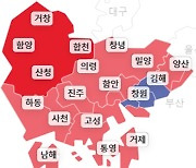 미우나 고우나 '보수'…경남 국힘 13석, 민주 3석으로 마무리