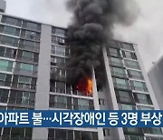 광주 아파트 불…시각장애인 등 3명 부상