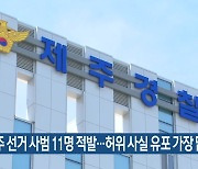 [총선] 제주 선거 사범 11명 적발…허위 사실 유포 가장 많아