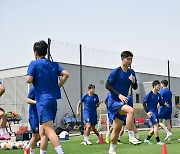 훈련 매진하는 U-23 축구대표팀