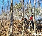 경북 청송 산불 59분 만에 진화…헬기 3대 투입