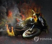 천안 터널 입구서 전동스쿠터 화재…인명피해 없어