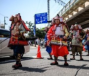 [포토] 日 사나가와현에서 열린 가마쿠라 축제 퍼레이드