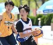 [JB포토] 2024 KBA 3x3 코리아투어 서울대회, 중등부 성산중 '빠른 돌파 시도'