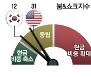 "美 주식 팔고 현금비중 확대해야"