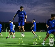 훈련하는 U-23 축구 국가대표팀