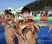 무섭지 않아요…어린이들의 대게 잡이 체험