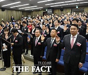 한자리 모인 여당 당선인, "국민만 바라보고 당정 소통 강화" [TF사진관]