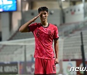 '김정훈 선방쇼+이영준 선제골' 황선홍호, 중국에 전반전 1-0으로 앞서