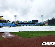 "이런 날이 제일 애매한데…" 비가 올 듯 말듯…방수포 걷은 대전, 경기 개시 준비했다