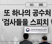 [사설] 또 하나의 공수처 희극 ‘검사들을 스피치 학원에’