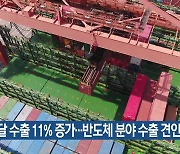 이달 수출 11% 증가…반도체 분야 수출 견인