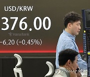 원/달러 환율 1,376원으로 출발