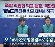 “교사 82% 행정 업무로 수업 준비 지장”