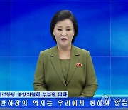 한미훈련 비난 '김여정 담화' 전하는 북한 아나운서