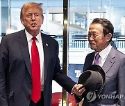 트럼프-아소 前일본총리, 뉴욕 회동…"북한·중국 도전 등 논의"(종합)