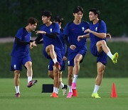 몸 푸는 U-23 대표팀