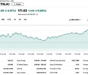 테슬라 또 5% 급등, 이틀간 17% 폭등