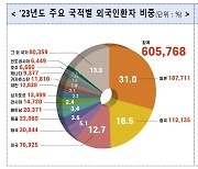 외국인 환자 역대 최고, '방문' 1위 국가는?...왜 왔나 봤더니