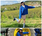 류혜영, ‘텐트 밖은 유럽’ 와인 포도 밭에서 “한가인 언니, 나 잡아봐라~”