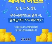 무주사랑상품권 5월 사용액 5％ 자동 환급