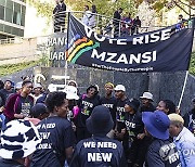 SOUTH AFRICA RISE MZANZI PARTY ELECTION PICKET