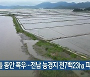 이틀 동안 폭우…전남 농경지 천7백23㏊ 피해