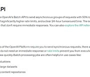 오픈AI, 배치 API 서비스 돌입…100Gb 대용량 데이터 한번에 분석