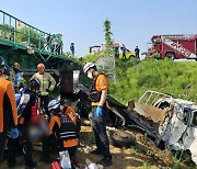 상주서 무궁화호 열차와 포터 트럭 충돌…70대 트럭운전자 사망