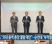 전남도 “의대 용역 총장 열람 제안”…순천대 “부적절”