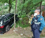 나무 들이받은 SUV 전기차, 2명 숨져... 운전자 “급발진”