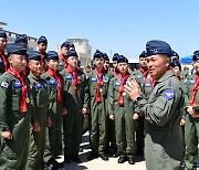 공군1전비 '빨간 마후라' 46명 배출…1년8개월 고등비행교육 수료