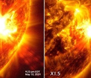 지구 17개 만한 태양흑점…X5.8급 강력한 태양플레어 포착 [우주를 보다]
