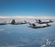 한미 공군, 한반도 상공서 F-35A·F-22 연합훈련