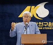 수상소감 발표하는 조동일 서울대학교 명예교수