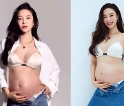 '만삭' 김윤지, 임산부 맞아?...배만 나왔네