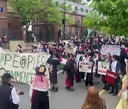 하버드 졸업식서 가자전쟁 반대 집단 퇴장…세계 곳곳 시위 계속