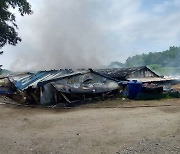 용인 처인구서 돈사 화재…돼지 2천여마리 폐사